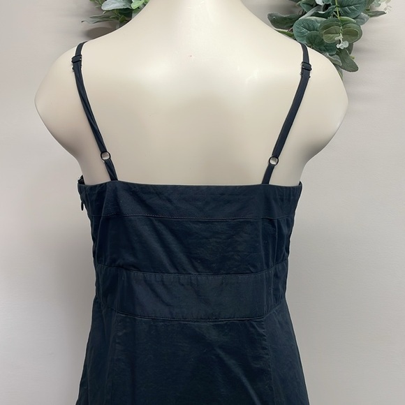 Gap Cotton Spaghetti Strap Fit and Flare Ruffled Hem Dress 8 - Picture 7 of 16